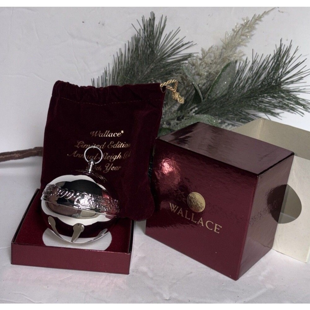 Wallace 2004 Silver-plate Bell Ornament Christmas Vintage in Original Box